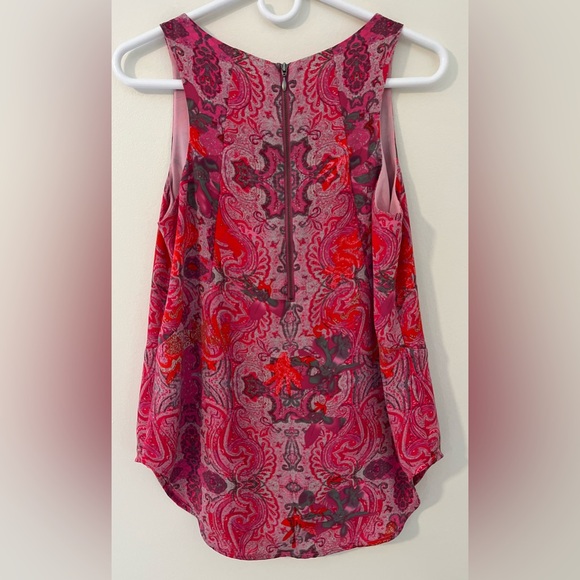 CAbi Pink and Red Patterned Blouse - Picture 2 of 10